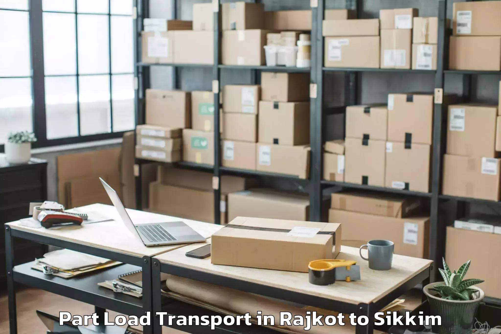 Leading Rajkot to Mangan Part Load Transport Provider